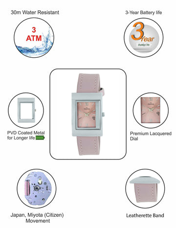 Maxima ATTIVO Women Pink Dial Analogue Watch - 61710LMLI